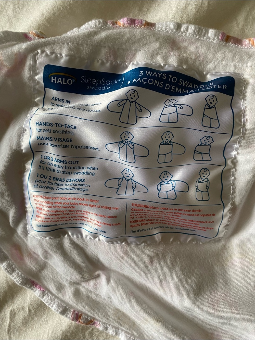 HALO White Sleep Sack 3-6 month size S - Picture 3 of 6